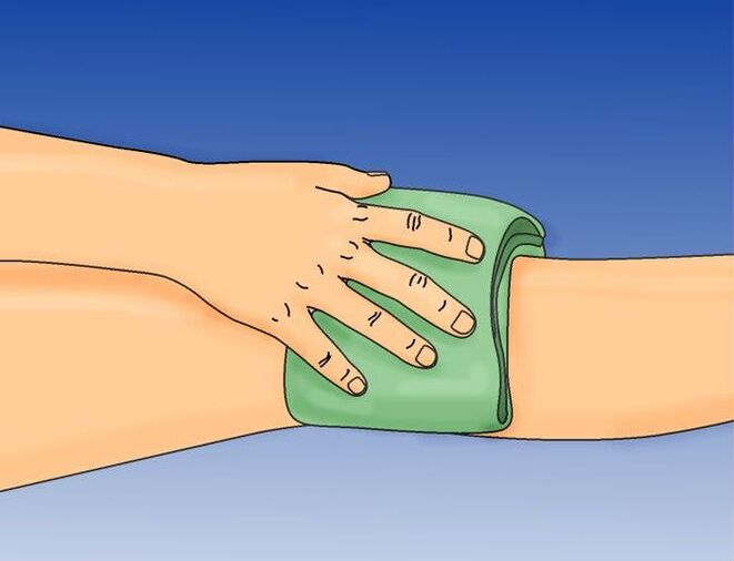 Compression du genou pour traiter l'arthrite